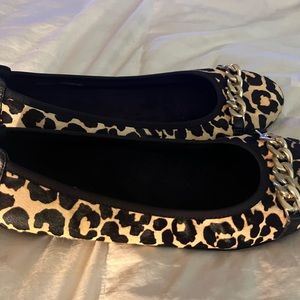 Vionic Pera Ballet Flat leopard calf hair size 10 NWOT